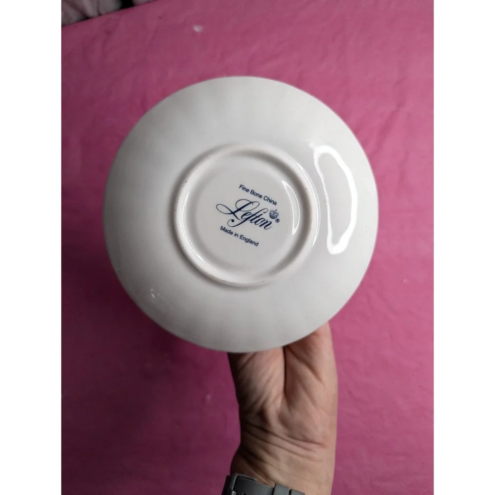 Vintage‎ Lefton Bone China England tea cup and saucer plate set glued together